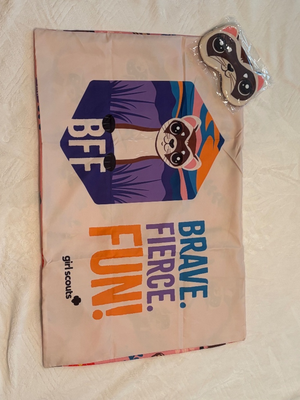 Girl Scout 2026 Cookie Ferret Collection - Pillow Case and Face Mask